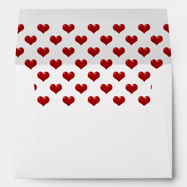 Delicious Red Hearts Pattern Envelope (Back (Bottom))