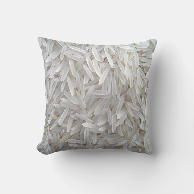 Delicious Rice Throw Pillow (Front)