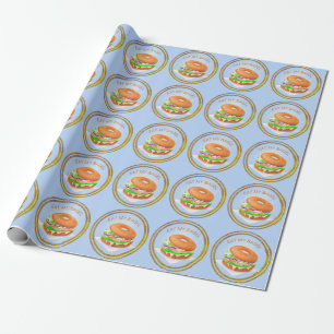 Delicious Salmon Bagel Personalized Wrapping Paper