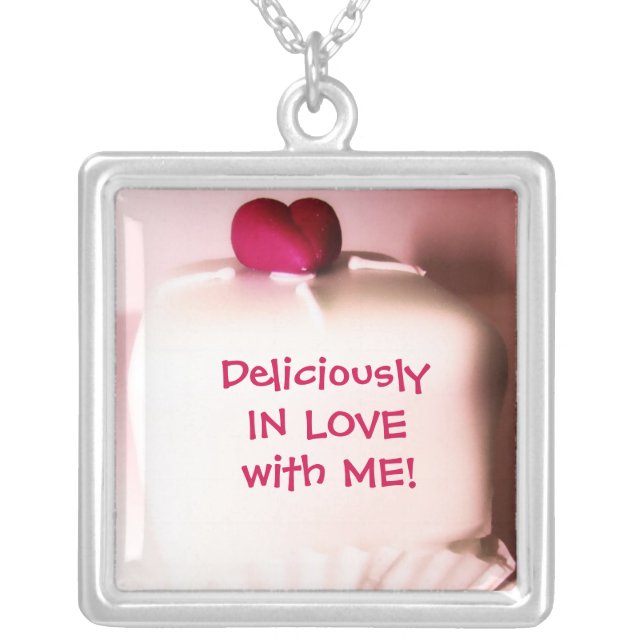 Delicious Self Love Heart Cake Necklace (Front)