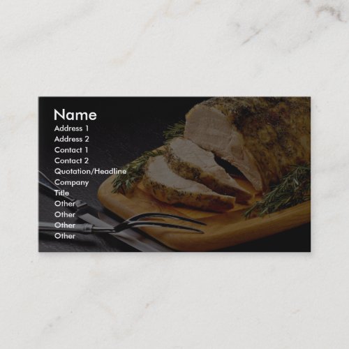 Delicious Sliced pork roast Business Card