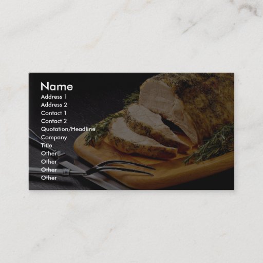Customizable Delicious Sliced pork roast Business Card
