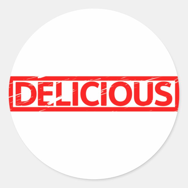 Delicious Stamp Classic Round Sticker (Front)
