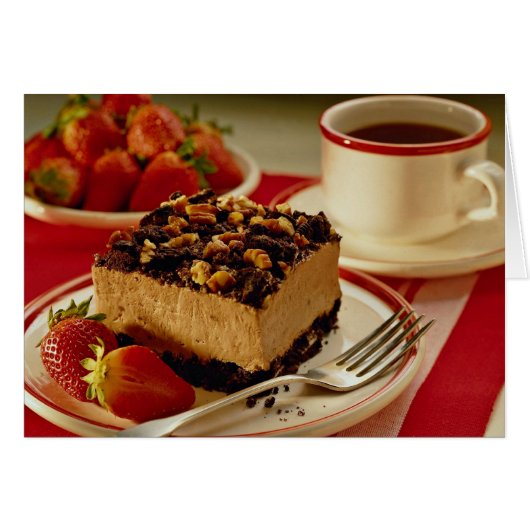 Delicious Strawberries and cake Cards (Front Horizontal)