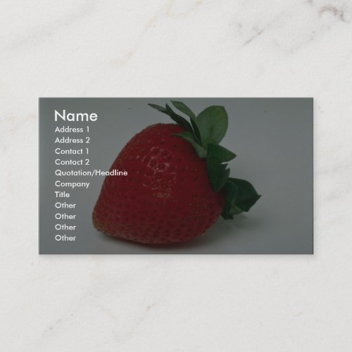 Delicious Strawberry Business Card Template