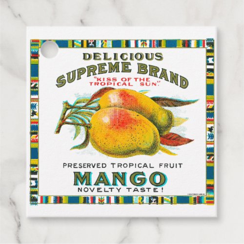 Delicious Supreme Mango Preserves Favor Tags