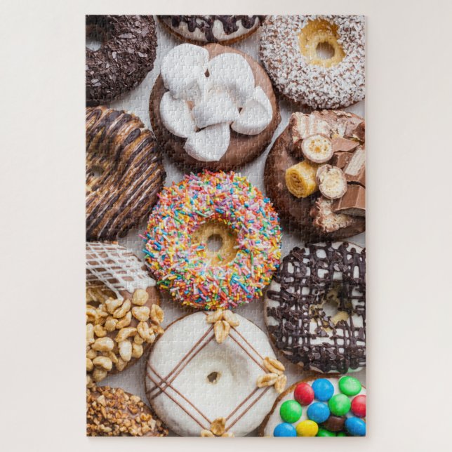 Delicious Sweet Tasty Donuts Treats Food Jigsaw Puzzle (Vertical)