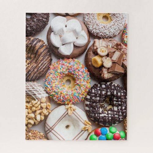 Delicious Sweet Tasty Donuts Treats Food Jigsaw Puzzle