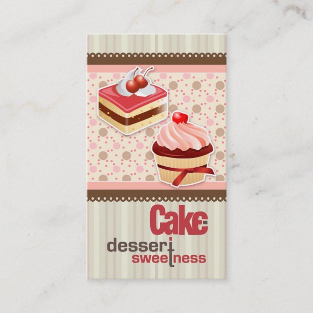 Delicious Sweetness Bakery Business Card (Front)