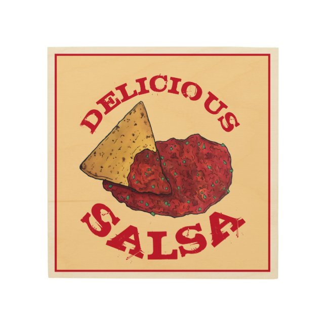 Delicious Tomato Salsa Illustration Kitchen Decor (Front)