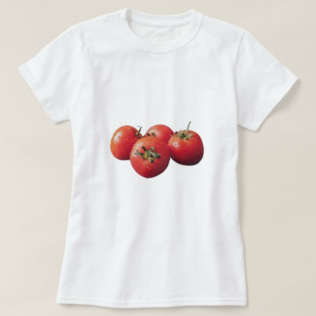 Delicious tomatoes are here T-Shirt (Design Front)