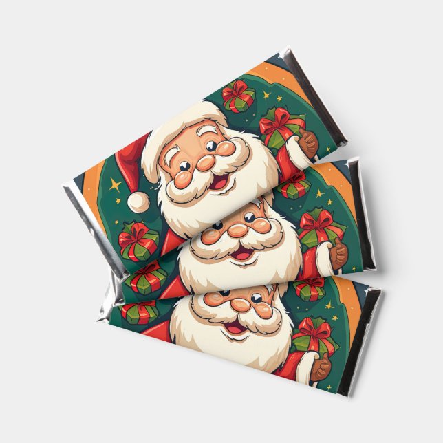 Delicious Treats for Christmas Hershey Bar Favors (Front)