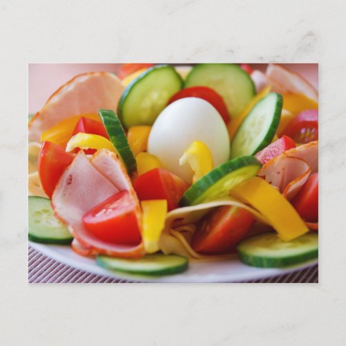 Delicious Vegetables Salad Food Picture Postcard