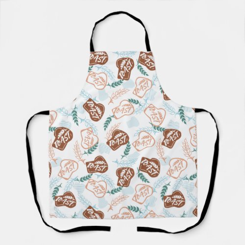 Delicious Wheat Bread Toast Pattern Apron