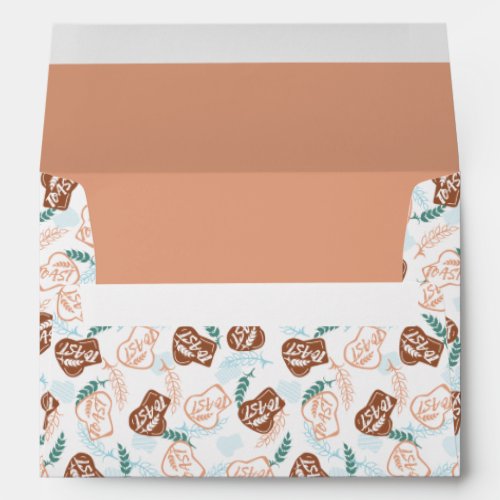 Delicious Wheat Bread Toast Pattern Envelope