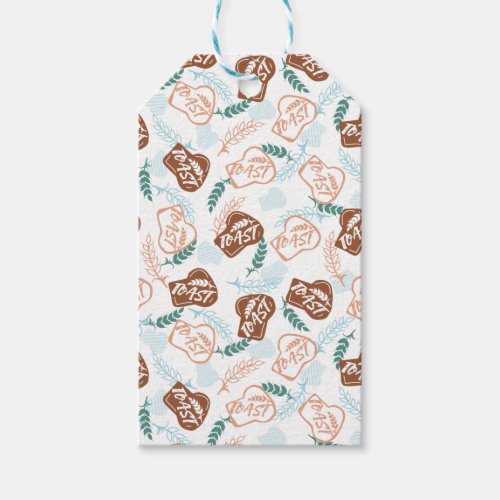 Delicious Wheat Bread Toast Pattern Gift Tags