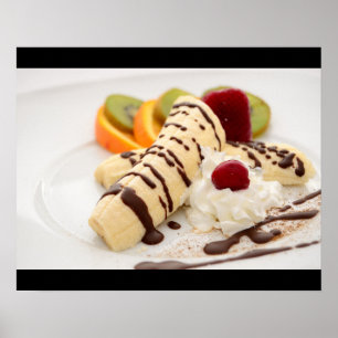 Delicious Whipped Cream and Banana Dessert Poster
