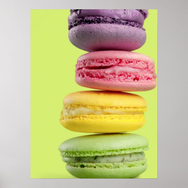Deliciously colorful maccaroons poster (Front)