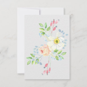 Delictate Flower Funeral Thank You, Sympathy Note Card