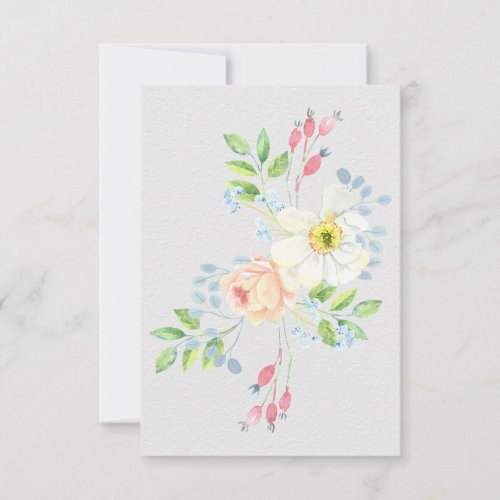 Delictate Flower Funeral Thank You Sympathy   Note Card