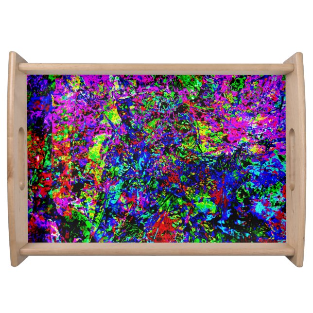 Delight abstract serving tray,Blast colorful color Tray (Front)