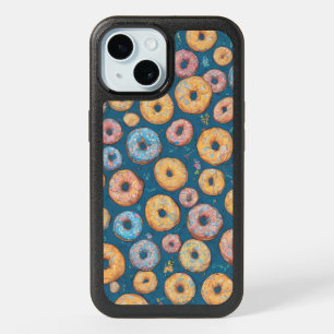 Delight Cartoonish Sprinkle Sweet Donut Pattern iPhone 15 Case