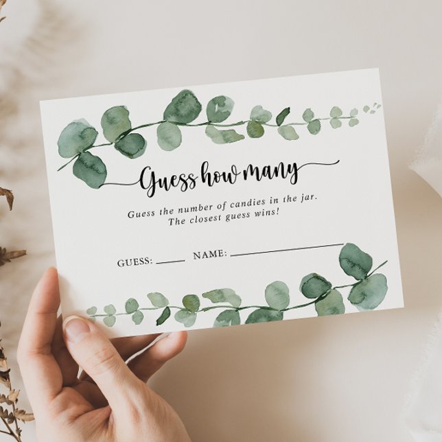 Delight Eucalyptus Guess How Many Game Card (Creator Uploaded)