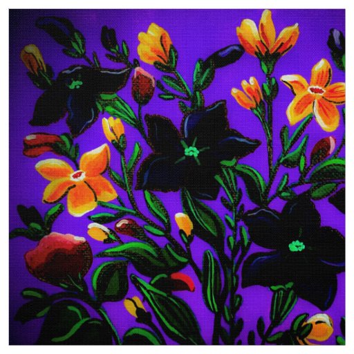 Delight in Orange & Purple Fabric