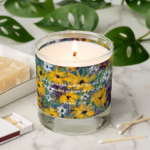 Delight in the Lord - Floral Candle