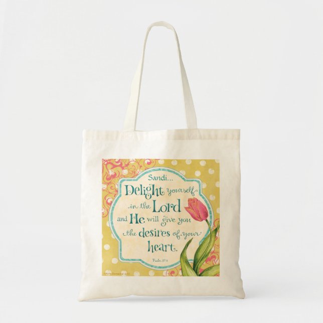 Delight in the Lord - Personalized Tote Bag (Front)