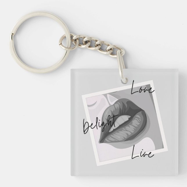 Delight Love Live Lips Keychain (Front)