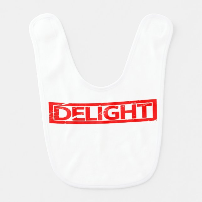 Delight Stamp Baby Bib (Front)