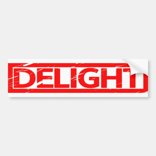 Delight Stamp Bumper Sticker (Front)