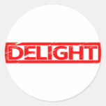 Delight Stamp Classic Round Sticker