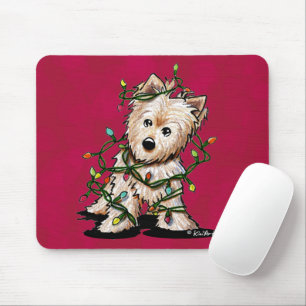 DeLighted Christmas Terrier Mouse Pad