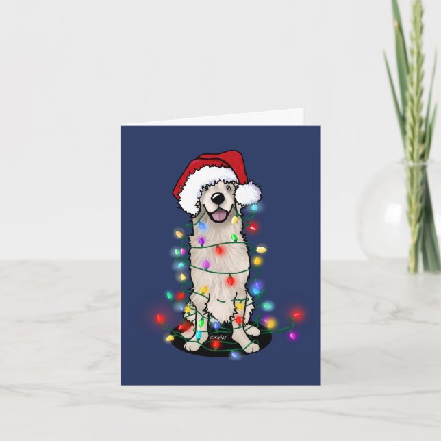 DeLighted Golden Retriever Christmas Card (Front)