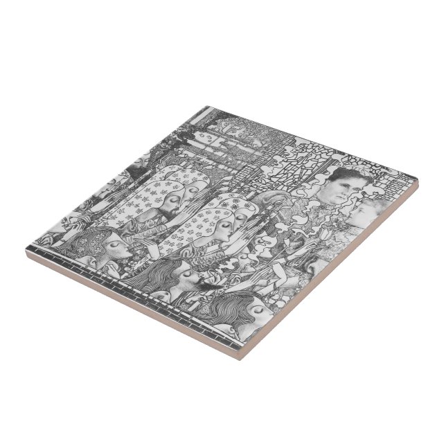Delighted Gouda 1897 Jan Toorop. Ceramic Tile (Side)
