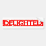 Delighted Stamp Bumper Sticker