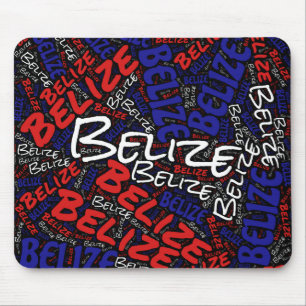 Delightful Belize Flag Colors Patriotic Mouse Pad