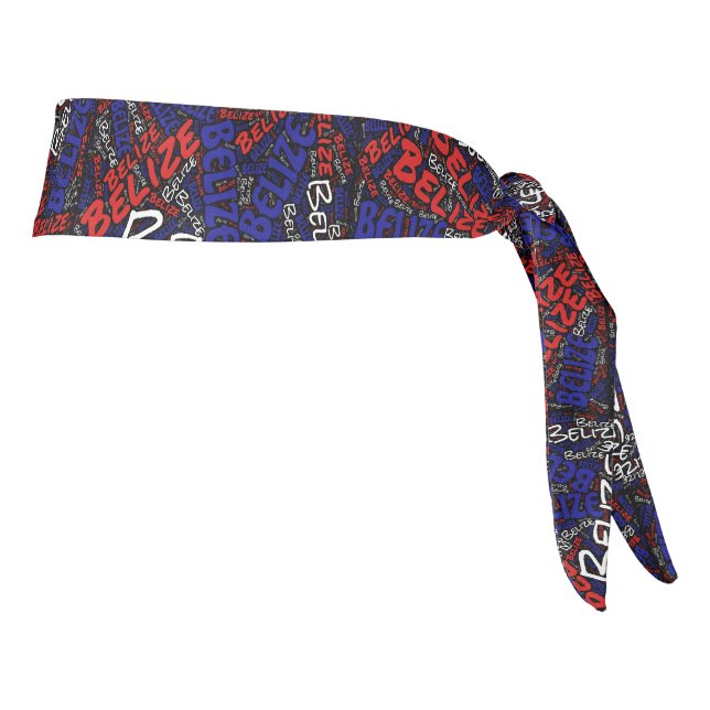 Delightful Belize Patriotic Tie Headband (Rotate 90)