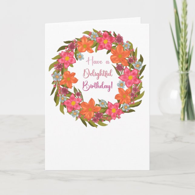 Delightful Birthday Card (Front)