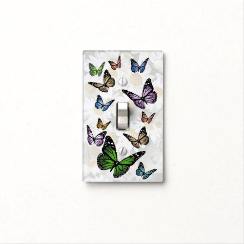 Delightful Butterfly and Daisy Light Switch Cover