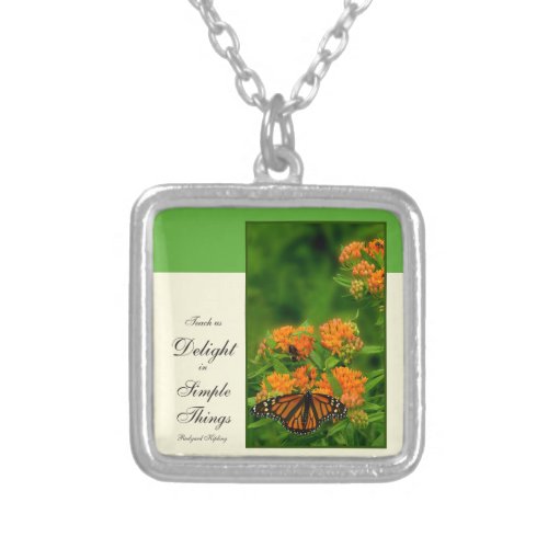 Delightful Butterfly Silver Plated Necklace