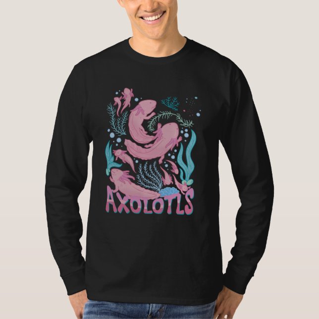 Delightful Cheerful Axolotl Quote T-Shirt (Front)