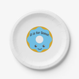 Delightful D is for Donut Paper Plates