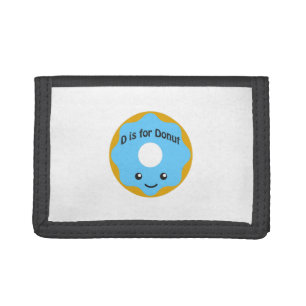 Delightful D is for Donut Tri-fold Wallet