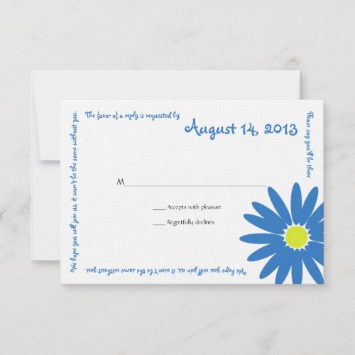 Delightful Daisy Message Text Response Card