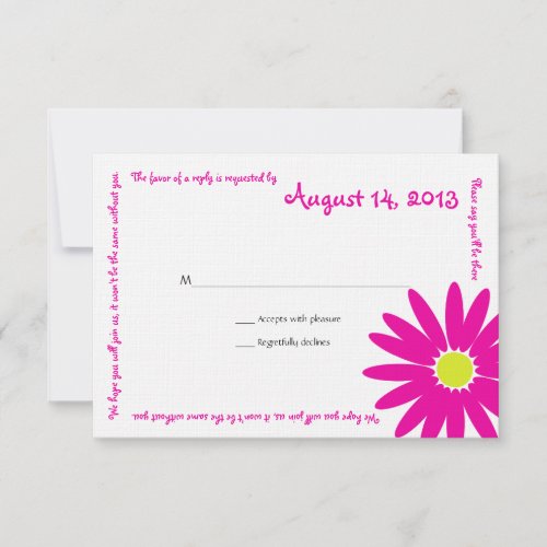 Delightful Daisy Message Text Response Card