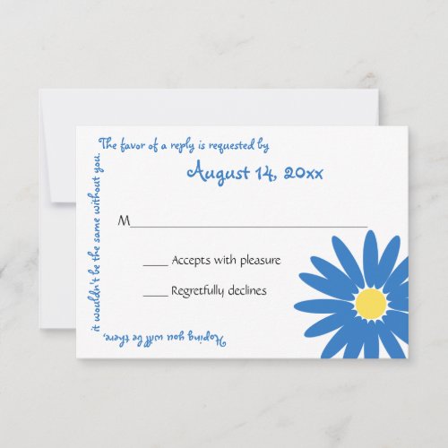 Delightful Daisy Message Text Response Card