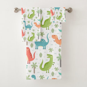 Delightful Dangerous Dinosaurs Bath Towel Set